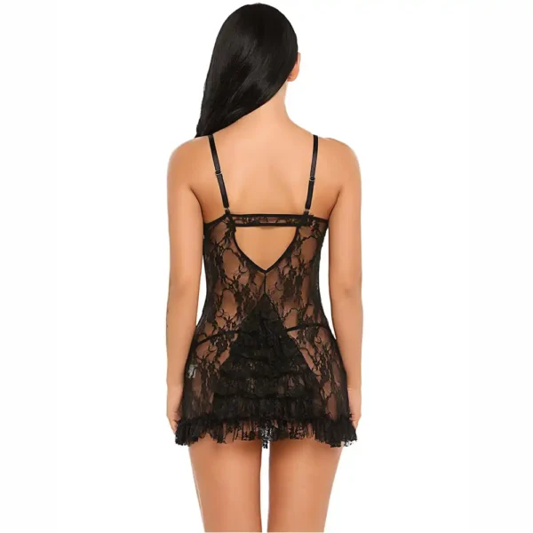 Women's Sexy Shaggy Lace Babydoll Set - Image 3