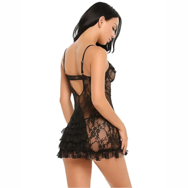 Women's Sexy Shaggy Lace Babydoll Set - Image 4