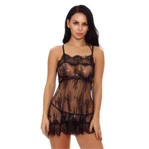 Sexy See through Sheer Lace Babydoll Nighty