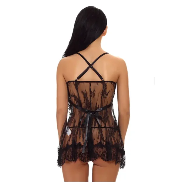 Sexy See through Sheer Lace Babydoll Nighty - Image 3