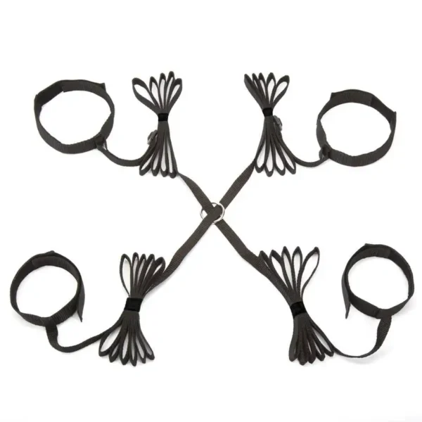Complete Wrist and Ankle Cuffs Bed Restraint Set - Image 3