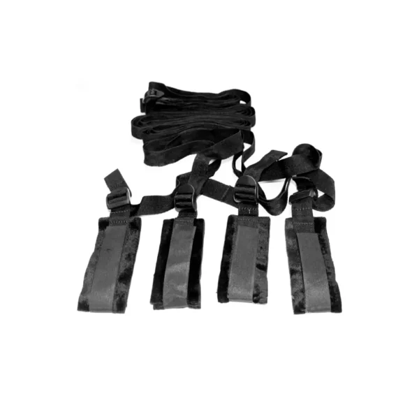 Full Bed Restraint Set with Wrist & Ankle Cuffs - Image 2