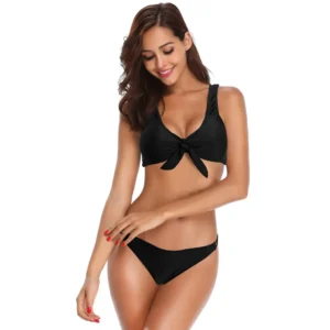 Sexy Front Knot Bikini Set for Women