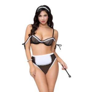 Women Sexy Maid Costume Role Play Lingerie set