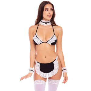 Women Sexy Maid Costume Role Play Lingerie set