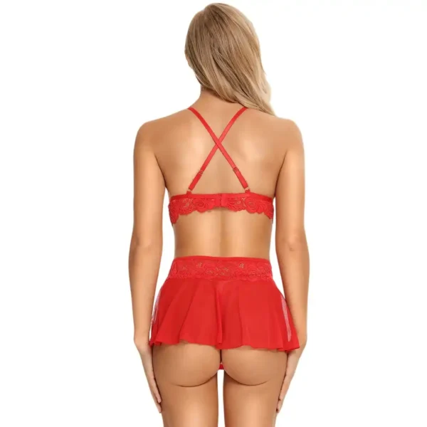 Women's Sexy Lace Skirt Design Lingerie Set - Image 2