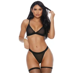 Women Bikini Sexy See Through Bra and Panty Set