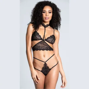 Sexy tri lace design bold desire lingerie set