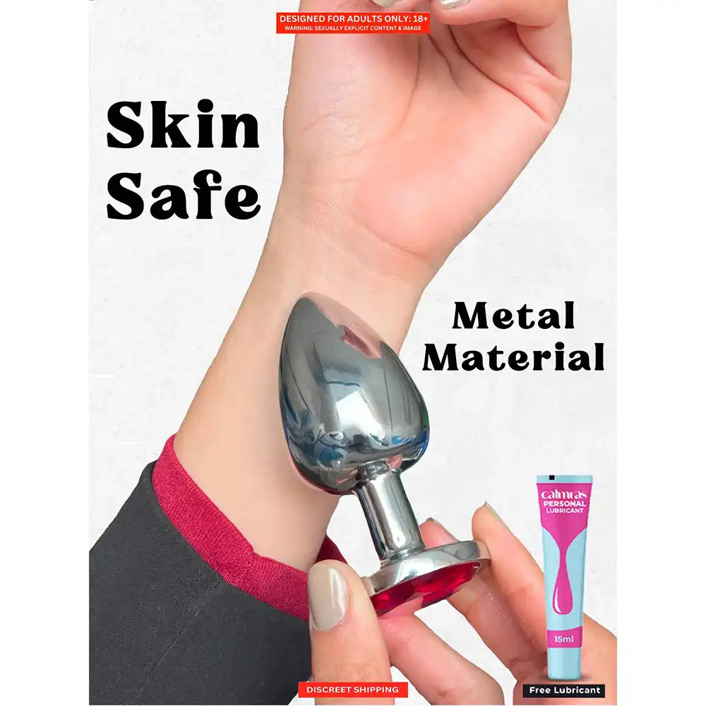 Stainless Steel Diamond Anal Plug - Image 4