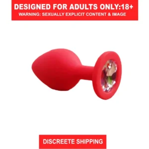 Red Jewelled Silicone Butt Plugs