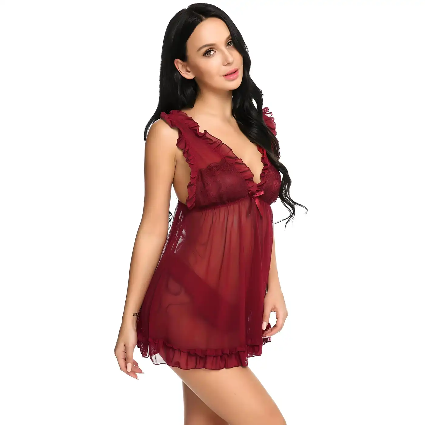 Women's Sexy Feminine Lace Babydoll - Image 2