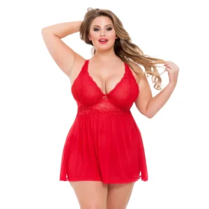 Women's Regular Lace Seductive Babydoll Set