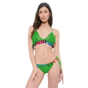 Sexy Tie-Side Crochet Lingerie with Tassels