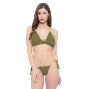 Sexy Tie-Side G-String Crochet Lingerie Set