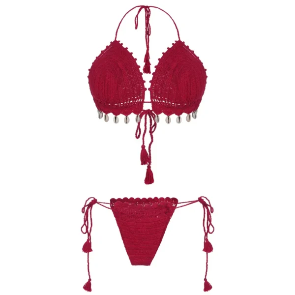 Women's Sexy Crochet Bikini Lingerie Set - Image 2