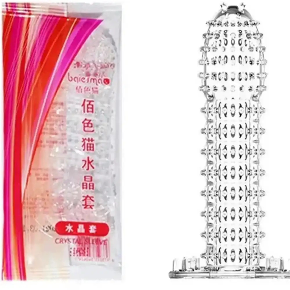 Silicone Rubber REUSABLE CRYSTAL Sleeve CONDOM