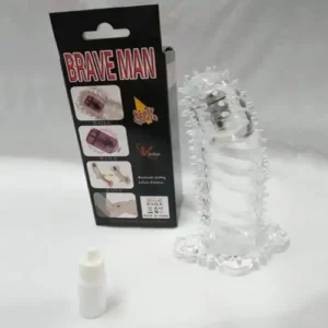 Men's Reusable Crystal Sleeve Condom with Vibration