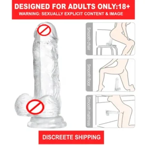 Jelly Lifelike Realistic Dildo Silicone Adult Sex Toys for Women | 9 Inch Body Safe Material Huge Dildo with Strong Suction Cup