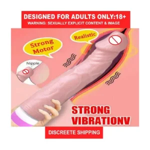 9" Long & Soft Sexy Real Felling SKIN Colored Vibrating Dildo For Sexy Girls Vagina