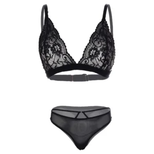 Women's  Lace Bridal Bra and Panty Lingerie Set