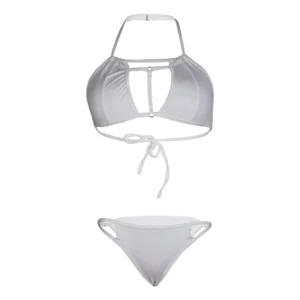 Women Lingerie Crisscross Front Solid White Lace