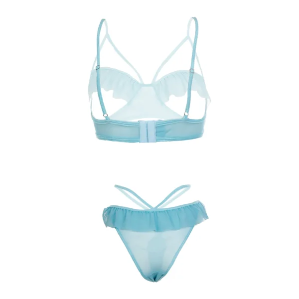 Lace Open Sling Women Blue Bra and Panty Set – Xoticahub India