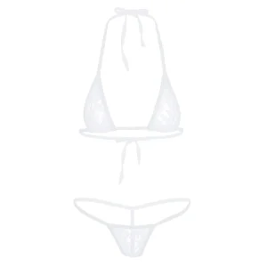 Women's Lace Bikini White Bra and Panty Set