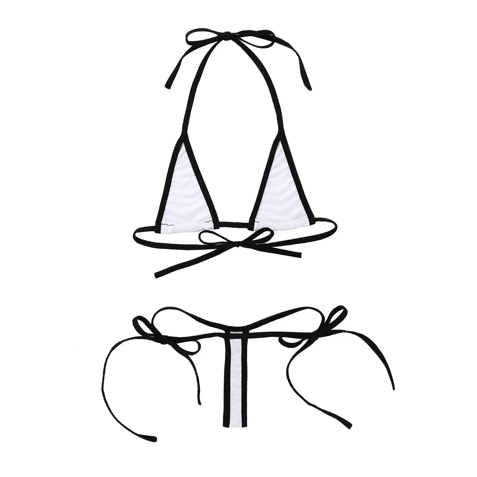 Women's Solid White Color Mini Bikini Set