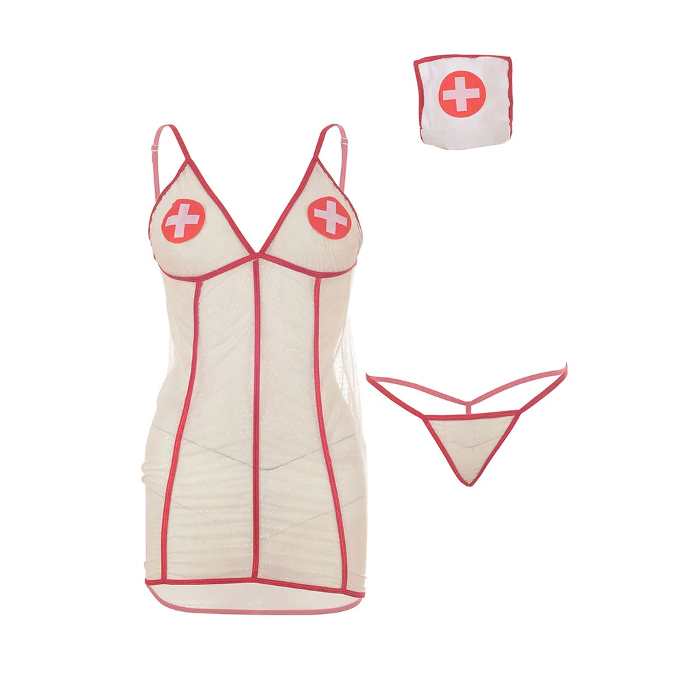 Women's Nurse Style Babydoll Costume