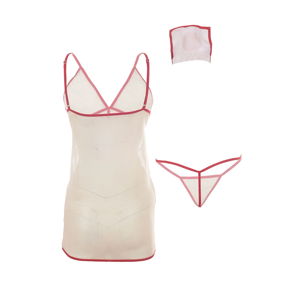 Women's Nurse Style Babydoll Costume - Image 2