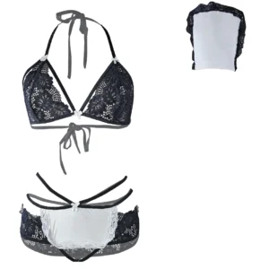 Women's Maid Design Crisscross Costume Set