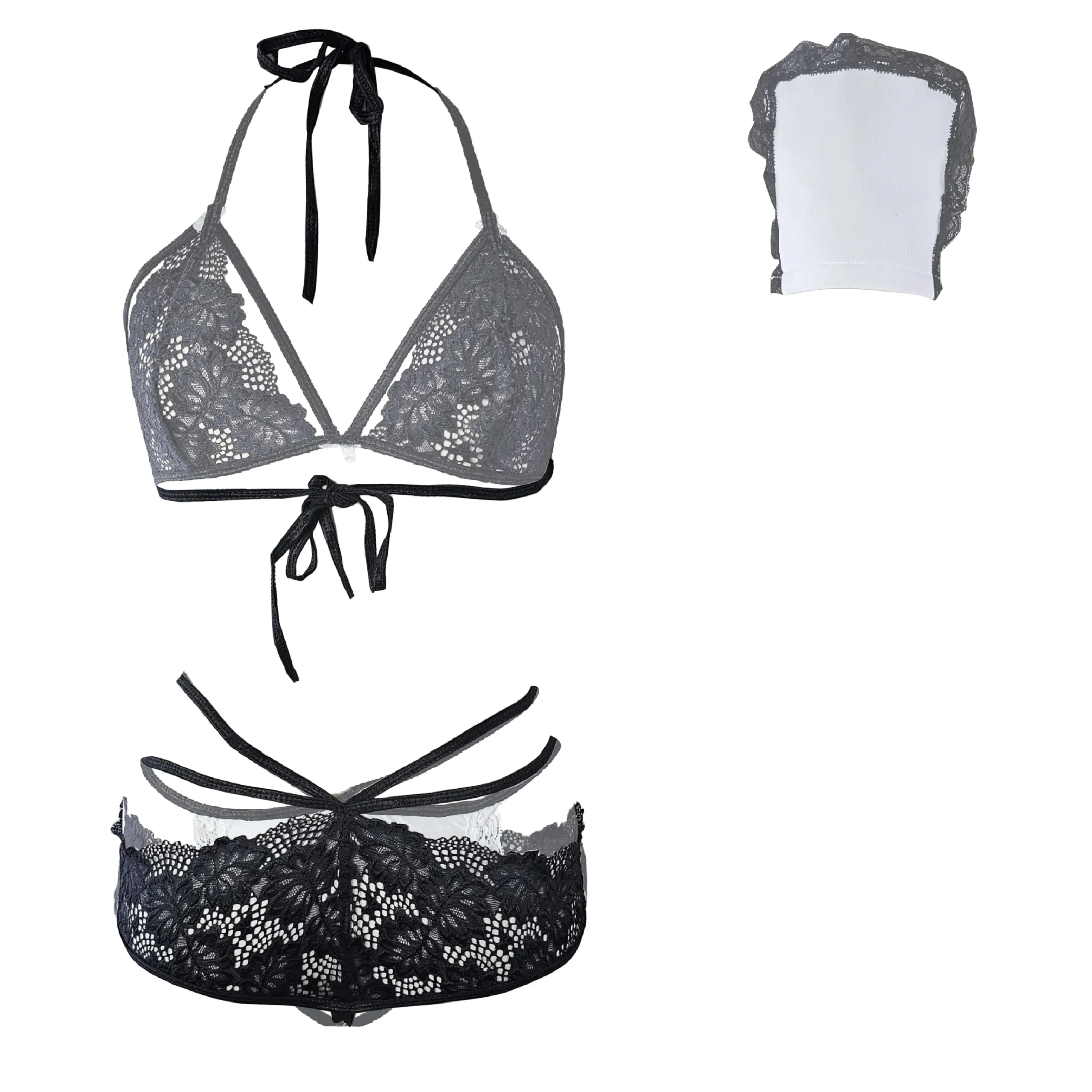 Women's Maid Design Crisscross Costume Set - Image 2