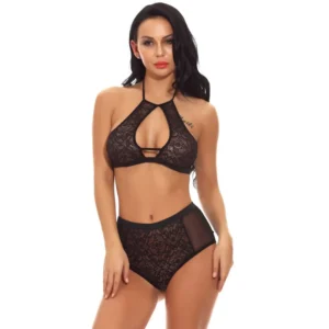 Women's Long Keyhole Hipster Lingerie Set
