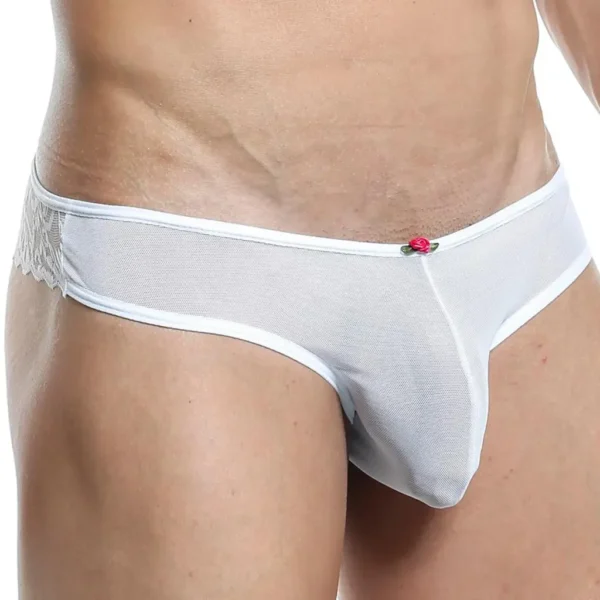 Men's Underwear Seductive Lace Solid Bikini