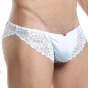 Men's Side Embroidered Bikini Underwear