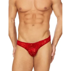 Men's Lace Floral Embroidered Brief Underwear