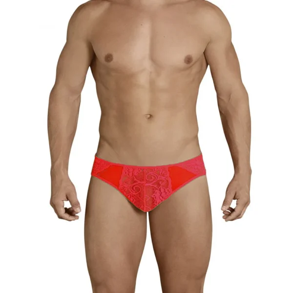 Men's Side Embroidered Lace Brief Underwear - Image 3
