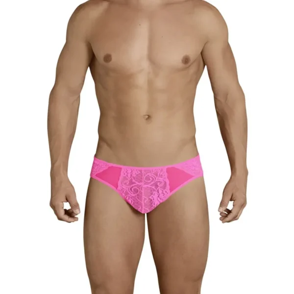 Men's Side Embroidered Lace Brief Underwear