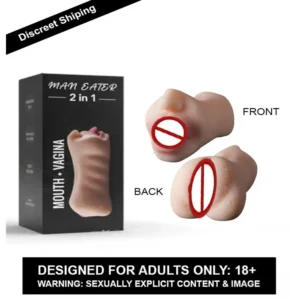 3D vulva and tongue mouth teeth shape male realistic massager