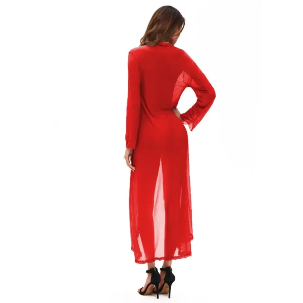 Sexy Full-Length Front Open Nightgown - Image 3