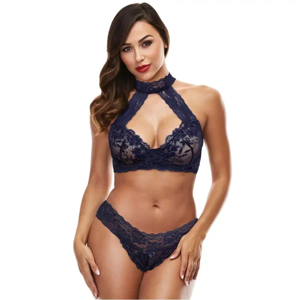 Sexy Lace Design Halter neck women Bra and Panty - Image 4