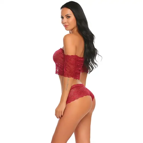 Women's Sexy Off Shoulder Bralette Lingerie Set - Image 2
