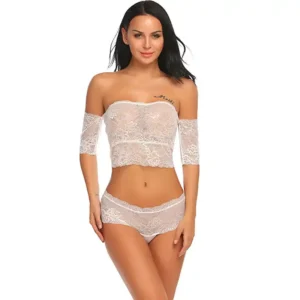 Women's Sexy Cold Shoulder Lingerie Set