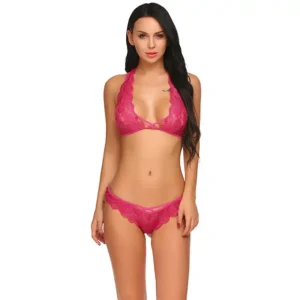 Women's Sexy Crisscross Strip Lingerie Set