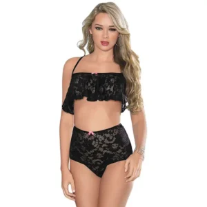 Women's Sexy Sling Full Coverage Bra and Hipster panty Lingerie Set