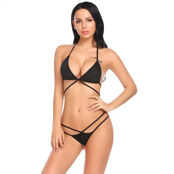 Women Sexy Bikini stripped Bra and Panty Set - Image 4
