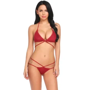 Hot and Cross Strings Seductive Lingerie Set