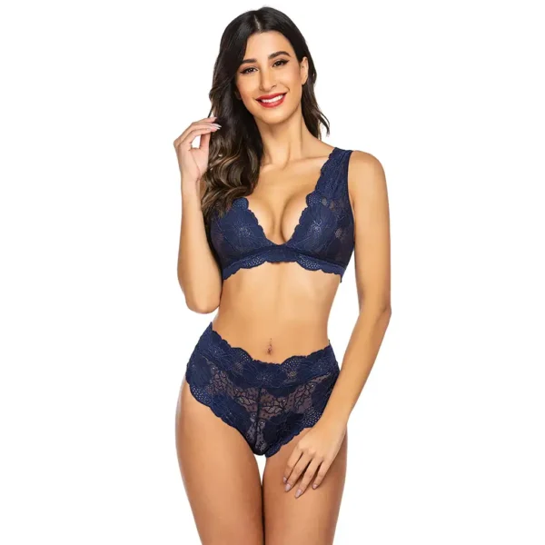 Sexy Lace Bralette and Panty Lingerie Set - Image 2