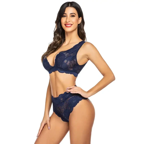 Sexy Lace Bralette and Panty Lingerie Set - Image 3