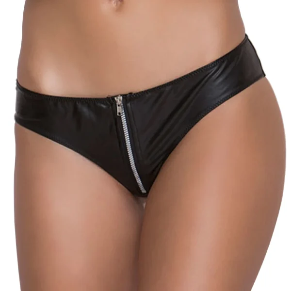 Women's Sexy Zip Closure Soft Lace Panty